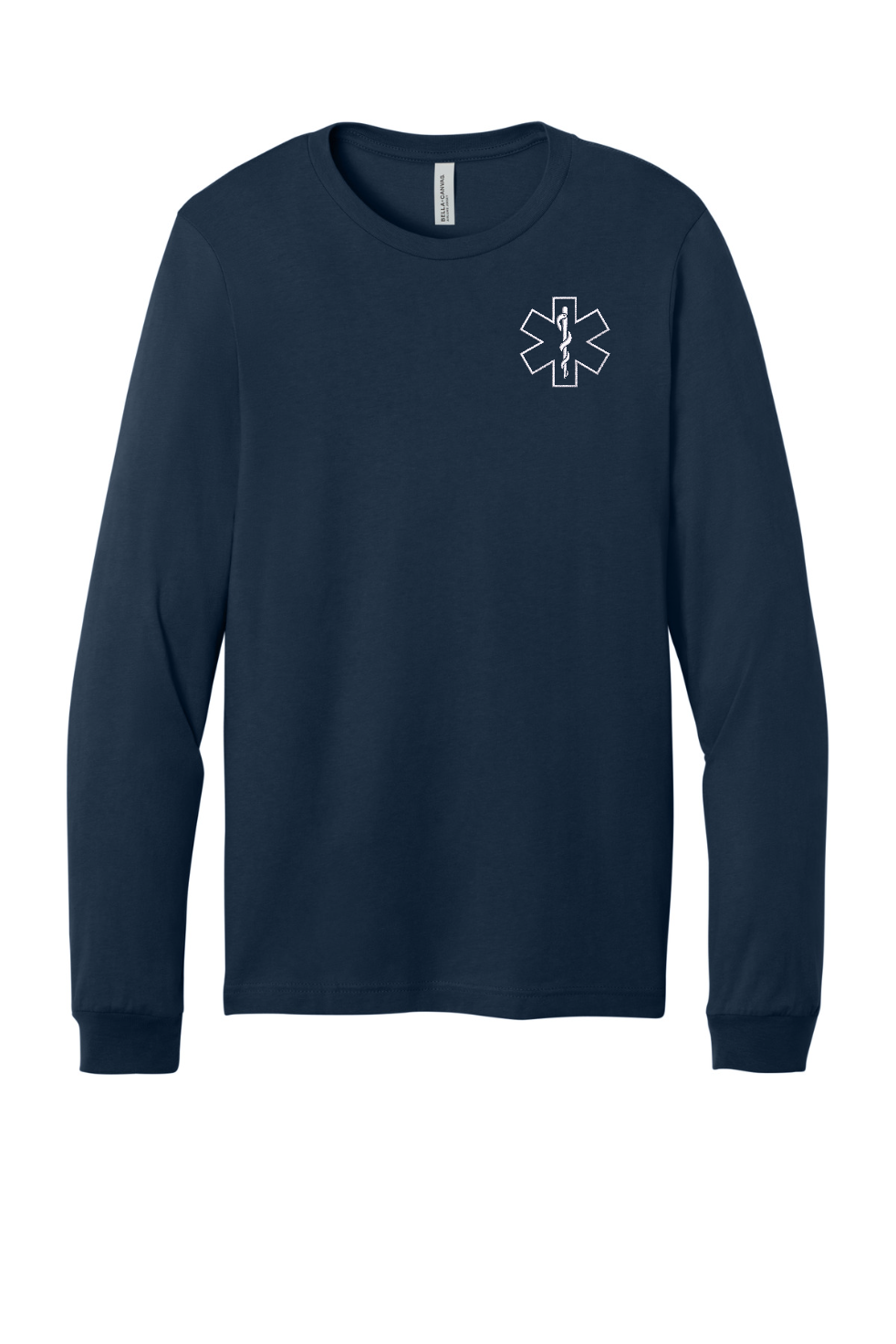 EMS navy long-sleeve shirt with Star of Life emblem