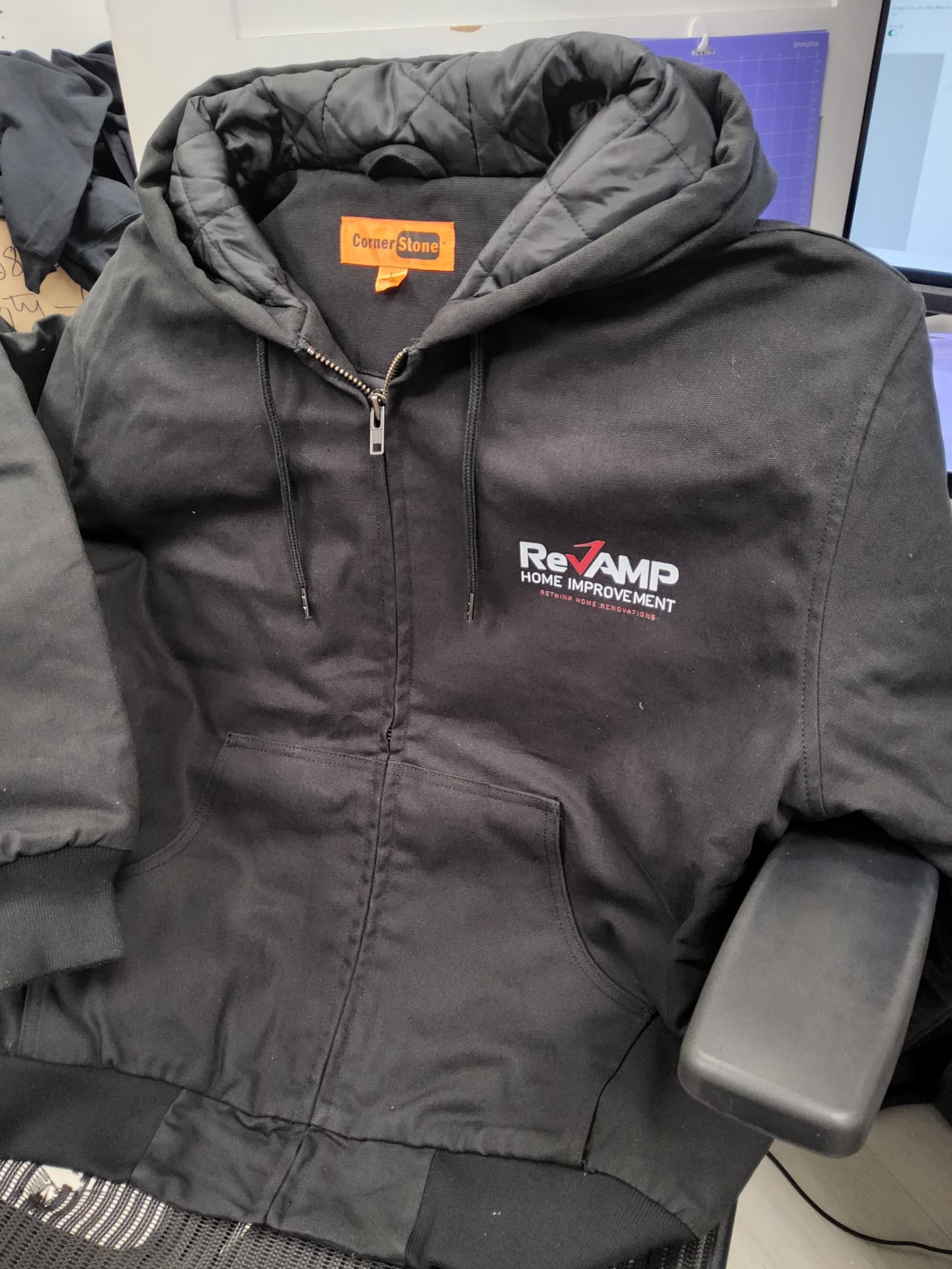 ReVAMP Home Improvement embroidered black work jacket